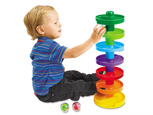 Torre Arcoíris con Pelotas Giratorias